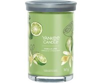 Yankee Candle vonná svíčka Signature Tumbler ve skle velká Vanilla Lime 567g Zelená