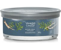 Yankee Candle vonná svíčka Signature Tumbler 5 knotů Bayside Cedar 340 g Modrá