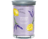 Yankee Candle vonná svíčka Signature Tumbler ve skle velká Lemon Lavender 567 g Fialová