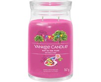 Yankee Candle vonná svíčka Signature ve skle velká Art in the park 567g Fialová