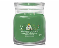 Yankee Candle vonná svíčka Signature ve skle střední Shimmering Christmas Tree 368g Zelená