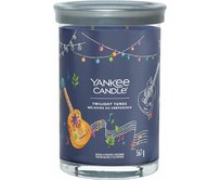 Yankee Candle vonná svíčka Signature Tumbler ve skle velká Twilight Tunes 567g Krémová