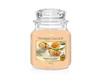 Yankee Candle vonná svíčka Classic ve skle střední Mango Ice Cream  411 g Žlutá