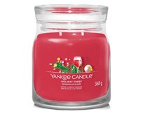 Yankee Candle vonná svíčka Signature ve skle střední Holiday Cheer 368g Červená