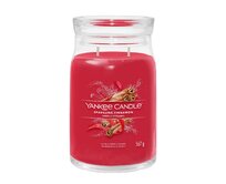 Yankee Candle Sparkling Cinnamon velká vonná svíčka 567g Červená