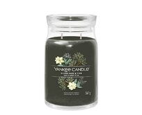 Yankee Candle Silver Sage & Pine velká vonná svíčka 567g Šedá