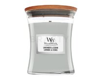 WoodWick Lavender & Cedar vonná svíčka 275g Šedá