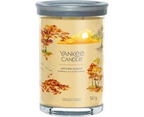 Yankee Candle vonná svíčka Tumbler ve skle velká Autumn Sunset 567g Oranžová