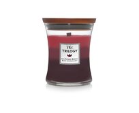 WoodWick vonná svíčka s dřevěným knotem střední Trilogy Sun Ripened Berries 275 g Vícbarevná