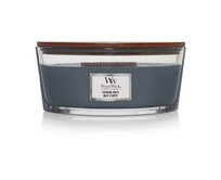 WoodWick vonná svíčka s dřevěným knotem Elipsa Evening Onyx 453,6 g Modrá