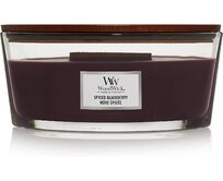 WoodWick vonná svíčka s dřevěným knotem Elipsa Spiced Blackberry 453,6 g Fialová