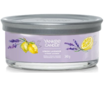 Yankee Candle vonná svíčka Signature Tumbler 5 knotů Lemon Lavender 340g Fialová