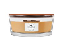 WoodWick vonná svíčka s dřevěným knotem Elipsa Gilded Sands 453,6 g Béžová