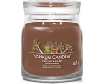 Yankee Candle vonná svíčka Signature ve skle střední Praline & Birch 368g Hnědá