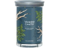 Yankee Candle vonná svíčka Tumbler ve skle velká Bayside Cedar 567g Modrá