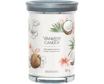 Yankee Candle vonná svíčka Tumbler ve skle velká Coconut Beach 567g Bílá