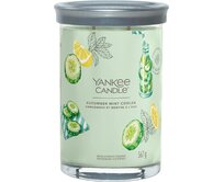 Yankee Candle vonná svíčka Tumbler ve skle velká Cucumber Mint Cooler 567g Zelená