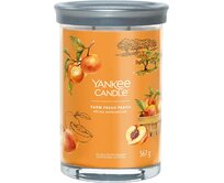 Yankee Candle vonná svíčka Tumbler ve skle velká Farm Fresh Peach 567g Oranžová