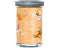Yankee Candle vonná svíčka Tumbler ve skle velká Mango Ice Cream 567g Oranžová