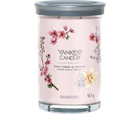 Yankee Candle vonná svíčka Tumbler ve skle velká Pink Cherry & Vanilla 567g Růžová