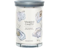 Yankee Candle vonná svíčka Tumbler ve skle velká Soft Blanket 567 g Bílá
