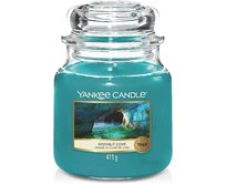 Yankee Candle vonná svíčka Classic ve skle střední Moonlit Cove 411 g Modrá