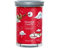 Yankee Candle vonná svíčka Tumbler ve skle velká Christmas Eve 567g Červená