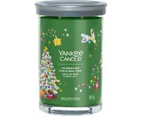 Yankee Candle vonná svíčka Tumbler ve skle velká Shimmering Christmas Tree 567g Zelená