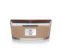 WoodWick vonná svíčka s dřevěným knotem Elipsa Cashmere 453,6 g Hnědá