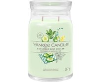 Yankee Candle vonná svíčka Signature ve skle velká Cucumber Mint Cooler 567 g Zelená