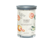 Yankee Candle vonná svíčka Signature ve skle velká White Spruce & Grapefruit 567g Bílá