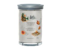 Yankee Candle vonná svíčka Tumbler ve skle velká Woodland Weekend Memories 567g Šedá