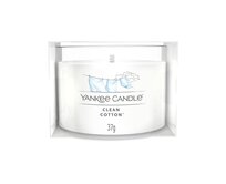 Yankee Candle votivní svíčka ve skle Clean Cotton 37g