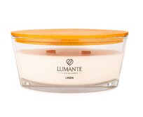 LUMANTE Loď s dřevěným knotem Linen 423 g Červená