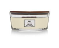 WoodWick vonná svíčka s dřevěným knotem Elipsa Island Coconut Hearthwick Candle 453,6 g Krémová