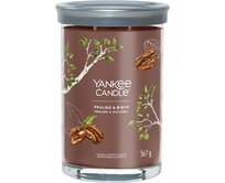 Yankee Candle vonná svíčka Tumbler ve skle velká Praline & Birch 567g Hnědá