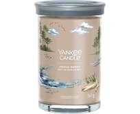 Yankee Candle vonná svíčka Tumbler ve skle velká Seaside Woods 567g Krémová
