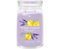 Yankee Candle vonná svíčka Signature ve skle velká Lemon Lavender  567 g Fialová