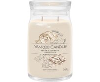 Yankee Candle vonná svíčka Signature ve skle velká Warm Cashmere 567 g Krémová