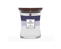 WoodWick vonná svíčka s dřevěným knotem střední Trilogy Evening Luxe 275 g Vícbarevná