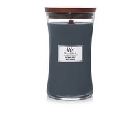 WoodWick vonná svíčka s dřevěným knotem velká Evening Onyx 609 g Modrá
