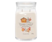 Yankee Candle vonná svíčka Signature ve skle velká Munich Christmas Market 567g Bílá