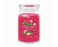 Yankee Candle vonná svíčka Signature ve skle velká Holiday Cheer 567g Růžová