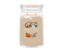 Yankee Candle vonná svíčka Signature ve skle velká Afternoon Scrapbooking 567g Hnědá