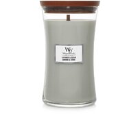 WoodWick vonná svíčka s dřevěným knotem velká Lavender & Cedar 609g Šedá