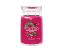Yankee Candle vonná svíčka Signature ve skle velká Sparkling Winterberry 567g Růžová