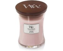 WoodWick vonná svíčka s dřevěným knotem střední Rosewood vonná svíčka 275g Růžová