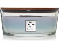 WoodWick vonná svíčka s dřevěným knotem Elipsa Trilogy Elipsa Calming Retreat 453,6 g Modrá