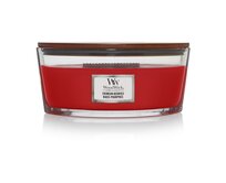 WoodWick vonná svíčka s dřevěným knotem Elipsa Crimson Berries 453,6 g Červená