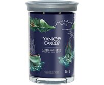 Yankee Candle vonná svíčka Tumbler ve skle velká Lakefront Lodge 567g Modrá
